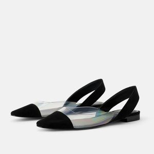 LAST ONE • NWT • Zara • Low Slingbacks with Vinyl
